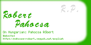 robert pahocsa business card